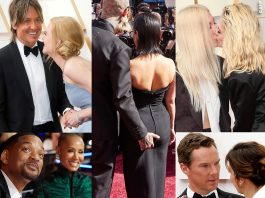 look abbinati e passione per le coppie sul red carpet degli oscar 2022: Kidman Kardashian Stewart Will Smith Cumberbatch