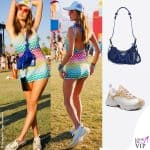 Alessandra Ambrosio Coachella 2022 abito missoni borsa Balenciaga scarpe Dior