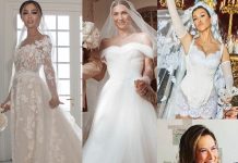 Giorgia Palmas Beatrice Valli Kourtney Kardashian Cesara Buonamivi abito da sposa nozze