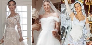 Giorgia Palmas Beatrice Valli Kourtney Kardashian Cesara Buonamivi abito da sposa nozze
