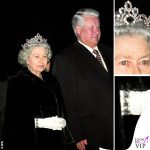 Regina Elisabetta Boris Yeltsin The George VI sapphire parure anni 90