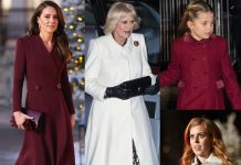 Kate Middleton regina Camilla Charlotte Beatrice cappotto together at christmas