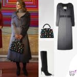 Rania di Giordania borsa Louis Vuitton x Yayoi Kusama cappotto Fendi stivali jennifer chamandi