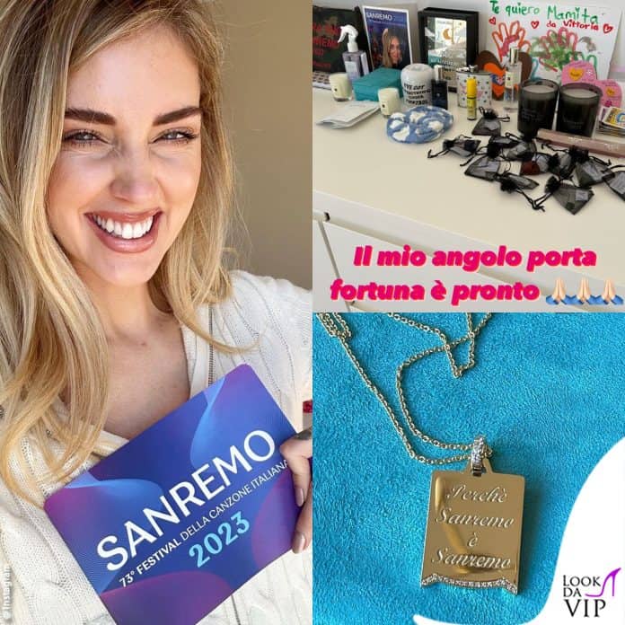 Chiara Ferragni, i suoi portafortuna per Sanremo 2023