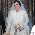 matrimonio Laura Pausini Paolo Carta vestito da sposa bouquet