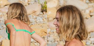 Chiara Ferragni Ibiza bikini verde Calzedonia
