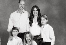 il principe William e famiglia nella foto di Natale
