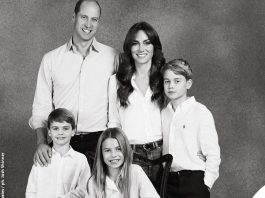 il principe William e famiglia nella foto di Natale