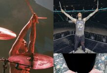 Travis Barker vende gli articoli del tour con i Blink 182