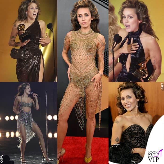 i 5 look di Miley Cyrus ai Grammy 2024