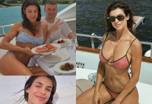 Elisabetta Canalis, vacanza in barca in bikini