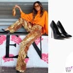 Giorgia Palmas look Genny scarpe Casadei