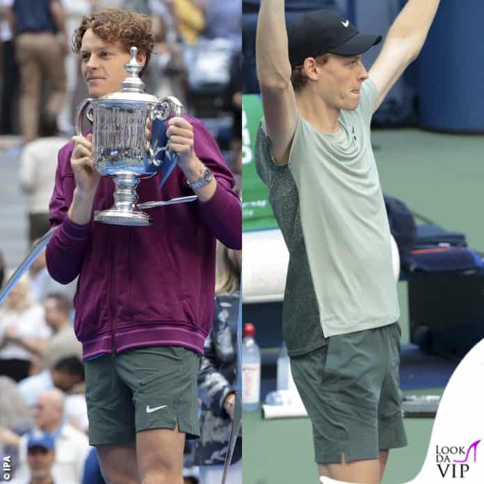 il look di Jannik Sinner, vincitore agli US Open