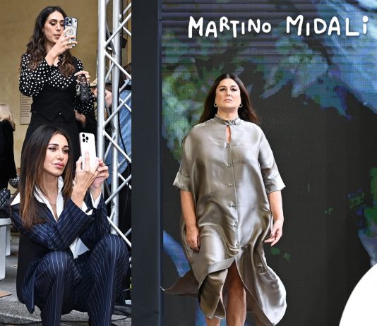 MFW Belen Cecilia Rodriguez Veronica Cozzani sfila per Martino Midali