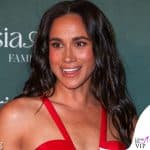 Meghan Markle ricicla l'abito rosso di Carolina Herrera